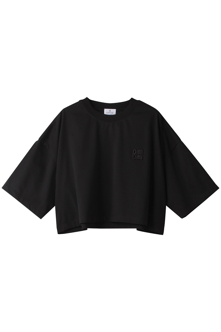 ランバン オン ブルー/LANVIN en BleuのクロップドワンポイントロゴT(ブラック/3334737)