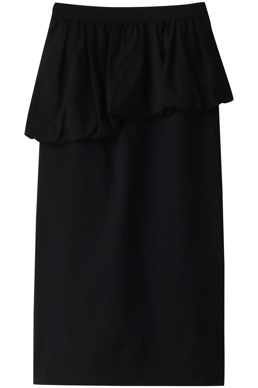 LANVIN en Bleu ニットジョーゼットペプラムスカート (ブラック, 36) ランバン オン ブルー ELLE SHOP LANVIN en Bleu ニットジョーゼットペプラムスカート (ブラック, 36) ランバン オン ブルー ELLE SHOP