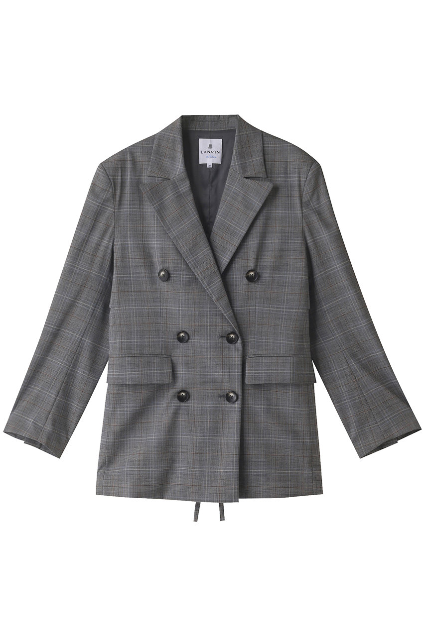 LANVIN en Bleu オープンバックテーラードジャケット (グレー, 38) ランバン オン ブルー ELLE SHOP LANVIN en Bleu オープンバックテーラードジャケット (グレー, 38) ランバン オン ブルー ELLE SHOP