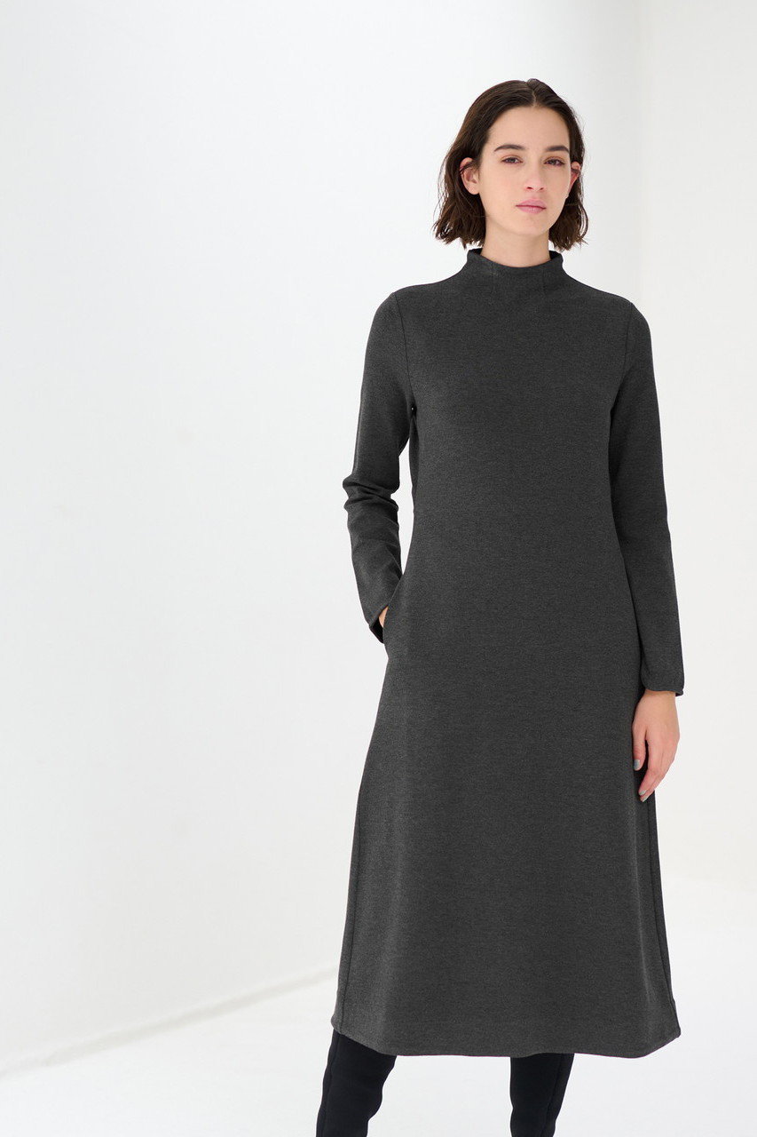 LANVIN en Bleu ミニマルフレアカットソーワンピース (チャコールグレー, 38) ランバン オン ブルー ELLE SHOP LANVIN en Bleu ミニマルフレアカットソーワンピース (チャコールグレー, 38) ランバン オン ブルー ELLE SHOP