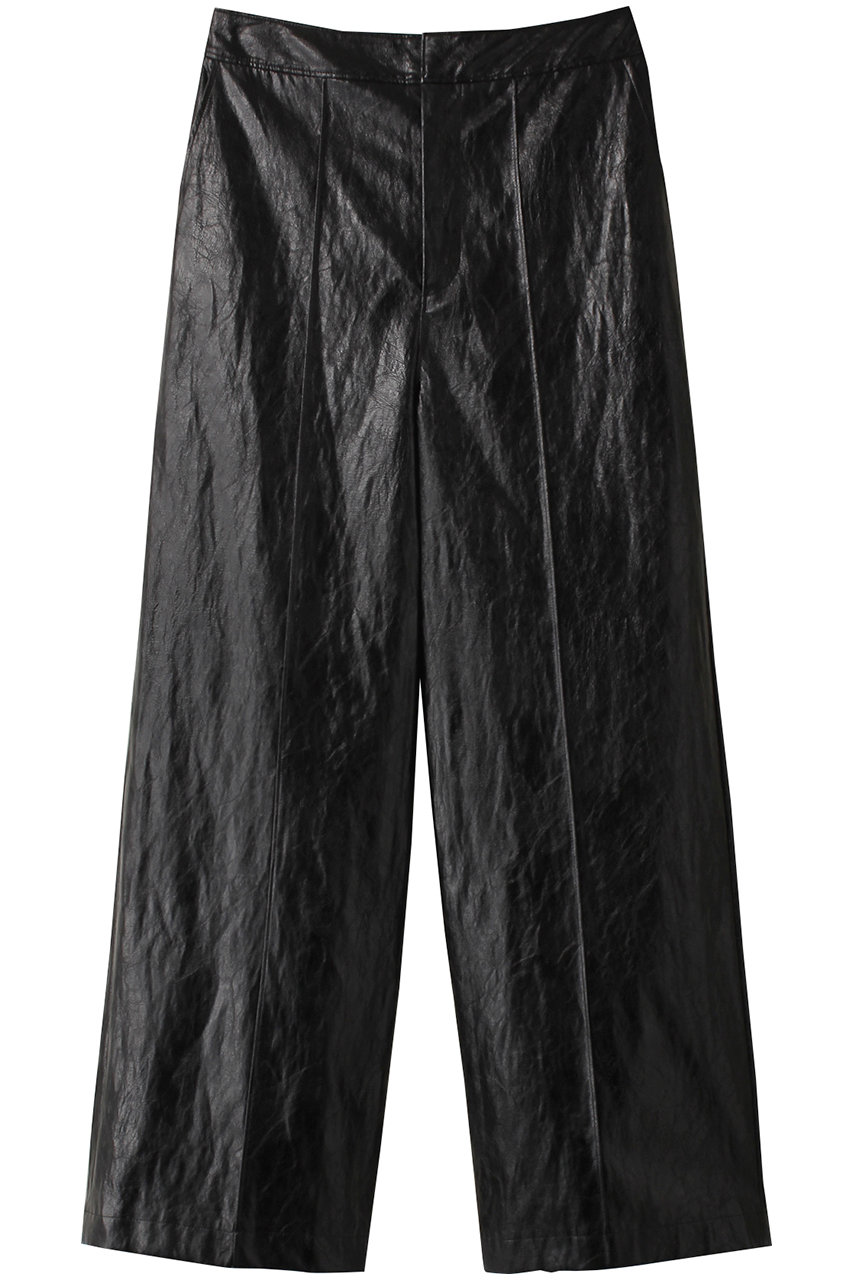 LANVIN en Bleu ワッシャーフェイクレザーパンツ (ブラック, 36) ランバン オン ブルー ELLE SHOP LANVIN en Bleu ワッシャーフェイクレザーパンツ (ブラック, 36) ランバン オン ブルー ELLE SHOP