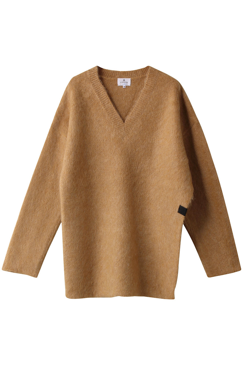 LANVIN en Bleu Vネックシャギーニット (ベージュ, 38) ランバン オン ブルー ELLE SHOP LANVIN en Bleu Vネックシャギーニット (ベージュ, 38) ランバン オン ブルー ELLE SHOP