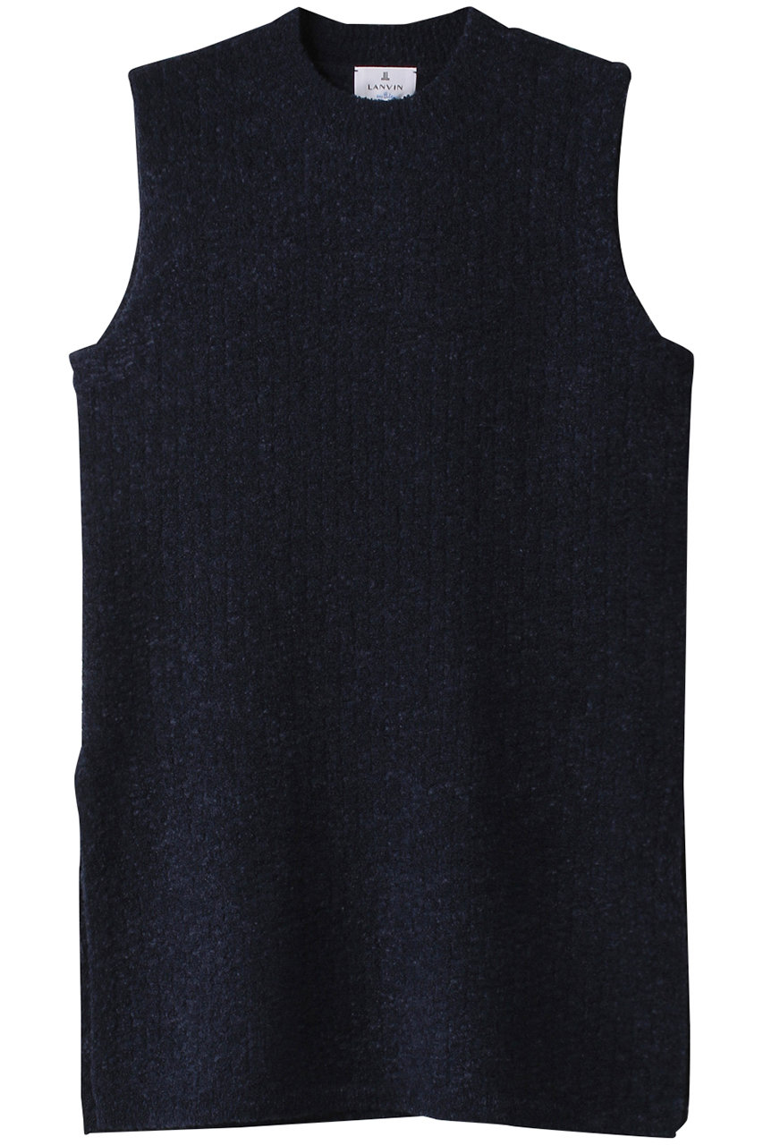 LANVIN en Bleu ループヤーンノースリーブニット (ネイビー, 38) ランバン オン ブルー ELLE SHOP LANVIN en Bleu ループヤーンノースリーブニット (ネイビー, 38) ランバン オン ブルー ELLE SHOP