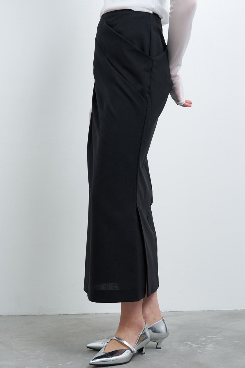 スカート LANVIN Women Skirts RWST00055904P24 10 BLACK Lanvin Pleated Long Skirt RWST00055904P24-10 BLACK | IlDuomo