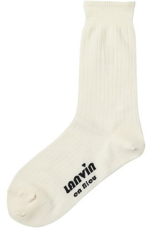 ランバン オン ブルー/LANVIN en Bleuの針抜きロゴポイントソックス(140700/140701)