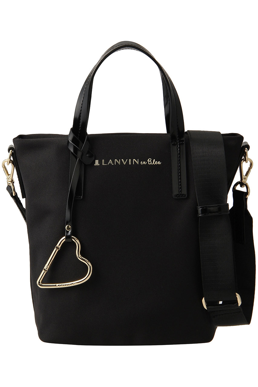 ランバン オン ブルー/LANVIN en Bleuのマルクハートカラビナ小トート 484211(ブラック/3494015)