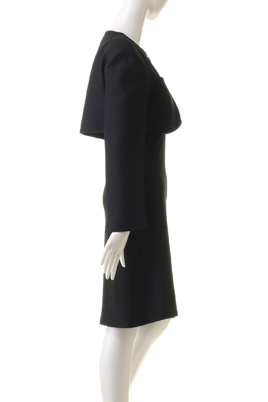LANVIN en Bleu ジャケット ノーカラージャケット トリプル