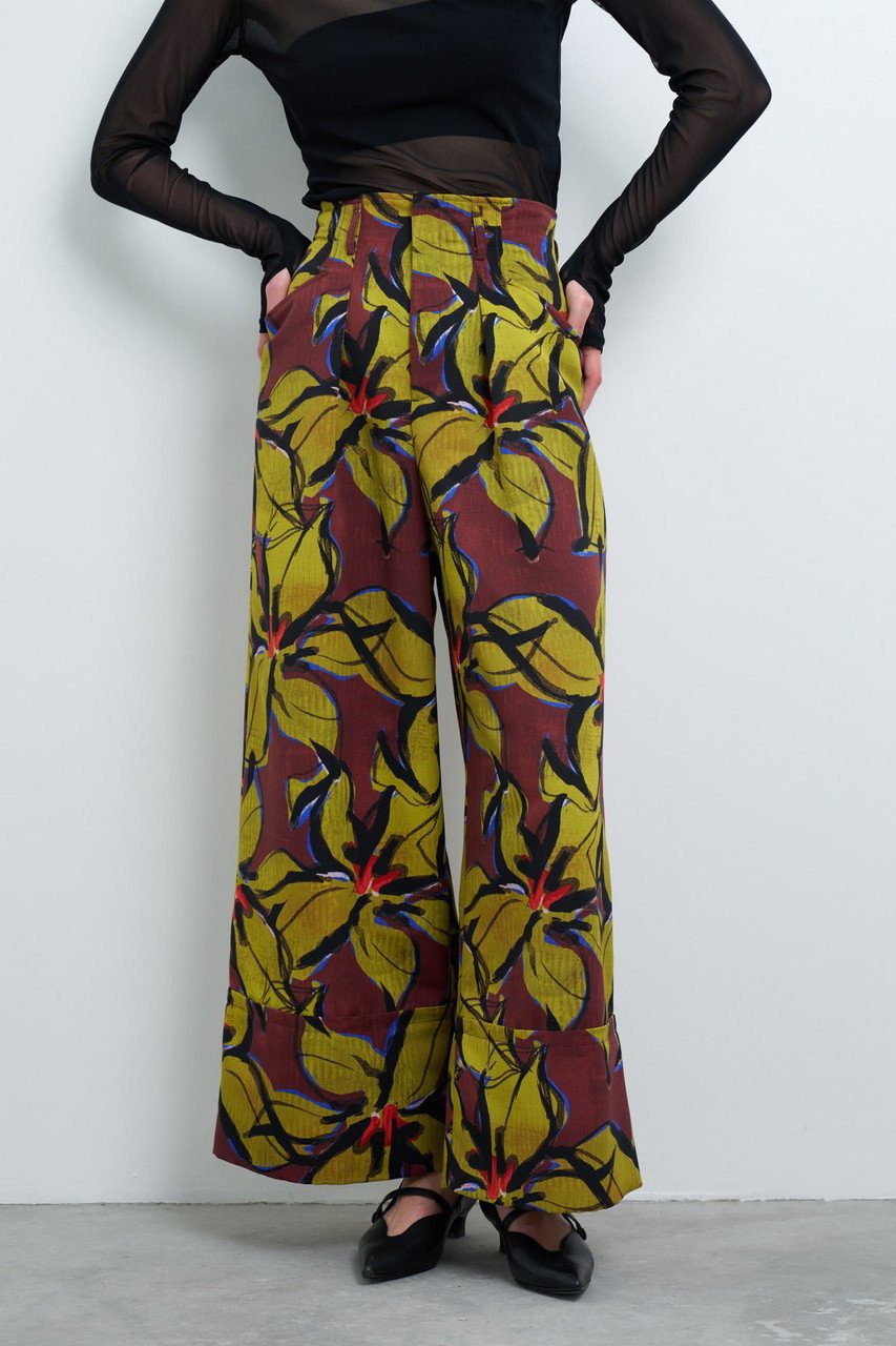 LANVIN en Bleu(ランバン オン ブルー)｜Blue Amberプリントパンツ  