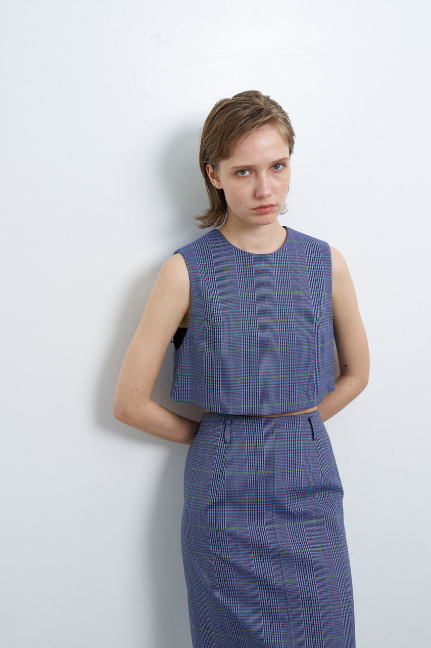 LANVIN en Bleu / ランバン オン ブルー 尾州クラシックチェックショートベスト 尾州クラシックチェックショートベスト|LANVIN en Bleu | LANVIN
