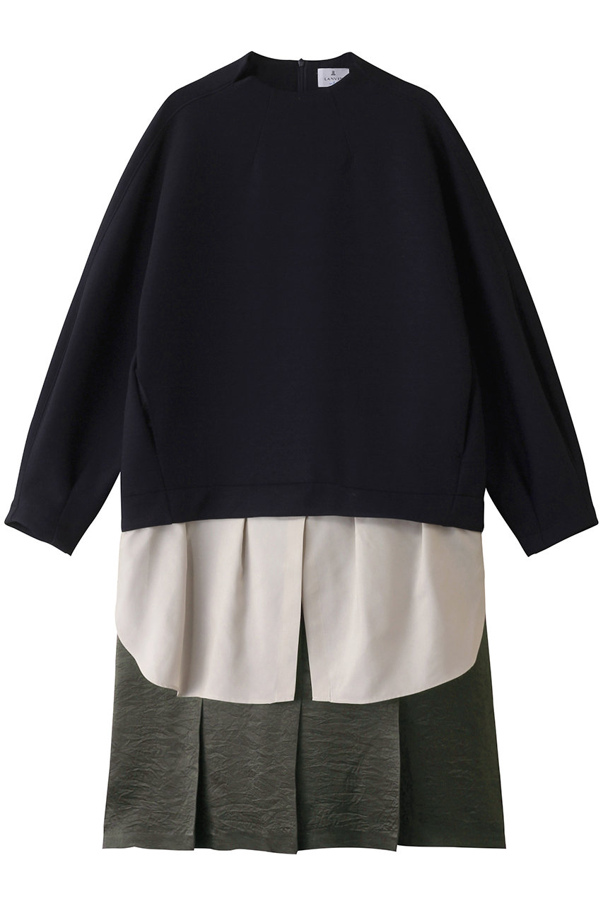 LANVIN en Bleu レイヤードコンピワンピース (ネイビー, 38) ランバン オン ブルー ELLE SHOP LANVIN en Bleu レイヤードコンピワンピース (ネイビー, 38) ランバン オン ブルー ELLE SHOP