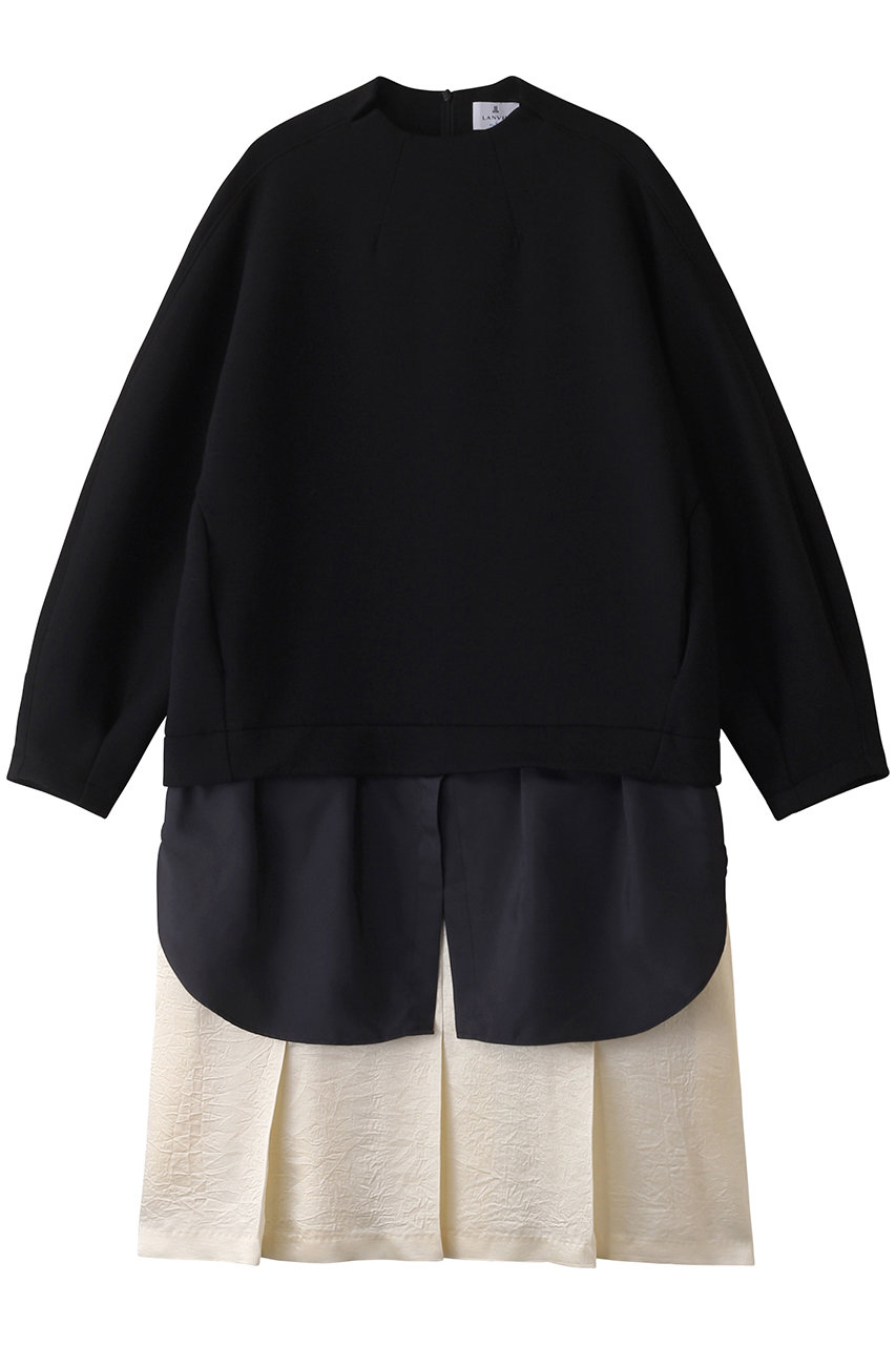 LANVIN en Bleu レイヤードコンピワンピース (ブラック, 38) ランバン オン ブルー ELLE SHOP LANVIN en Bleu レイヤードコンピワンピース (ブラック, 38) ランバン オン ブルー ELLE SHOP