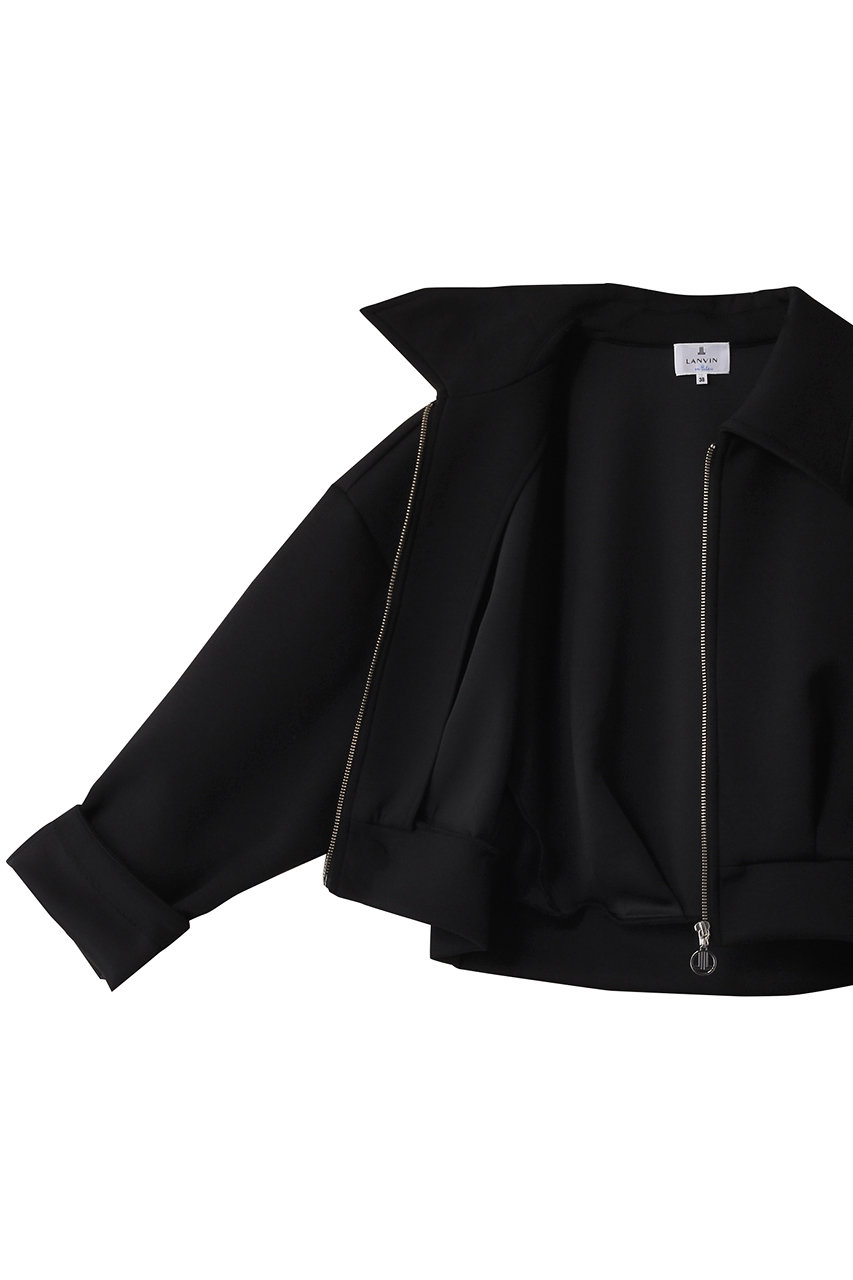 ランバンLANVIN ウエスト調整可 ボアキルティングジャケット 38