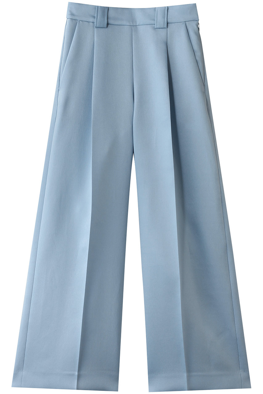LANVIN en Bleu シルキーダブルクロスストレートワイドパンツ (ブルー, 36) ランバン オン ブルー ELLE SHOP LANVIN en Bleu シルキーダブルクロスストレートワイドパンツ (ブルー, 36) ランバン オン ブルー ELLE SHOP