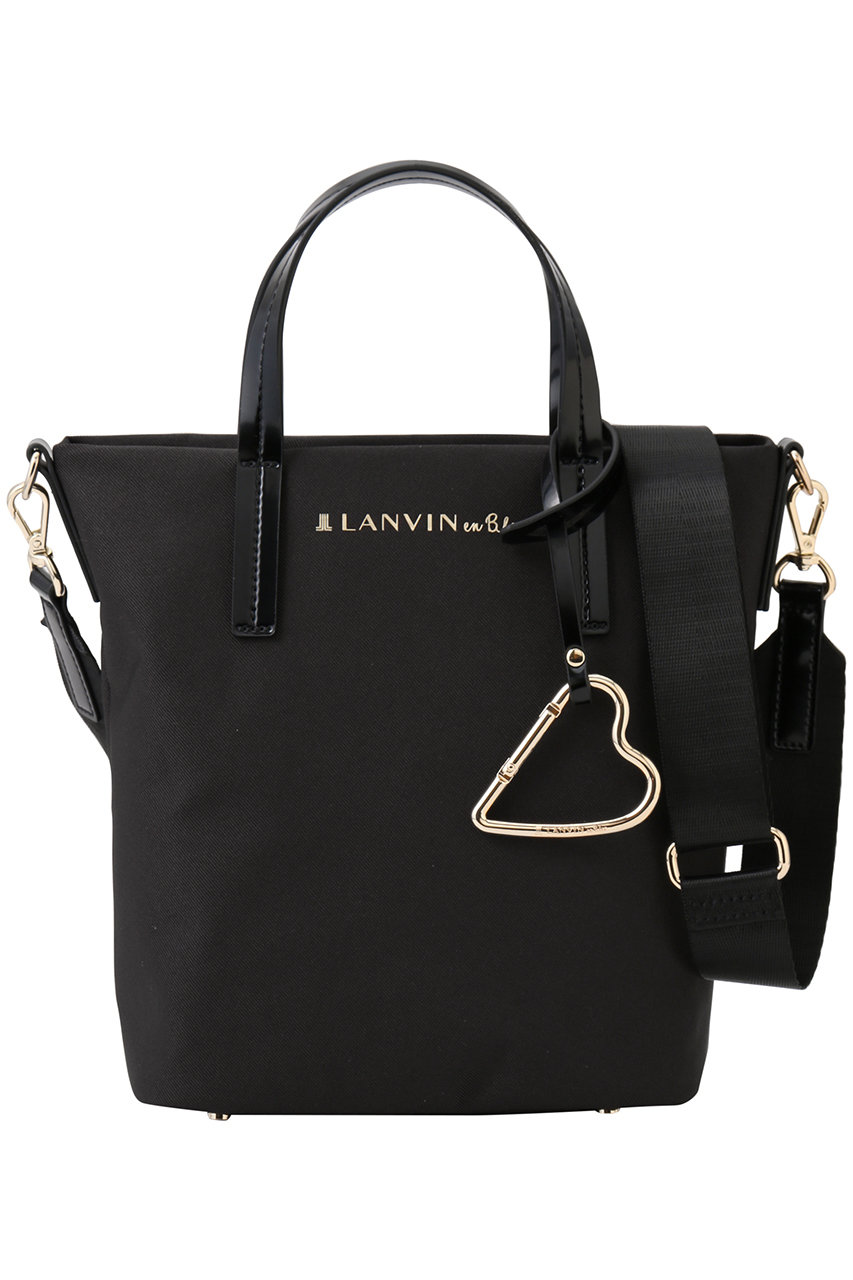 ランバン オン ブルー/LANVIN en Bleuのマルク ハートカラビナ小トート 484211(ブラック/3524016)