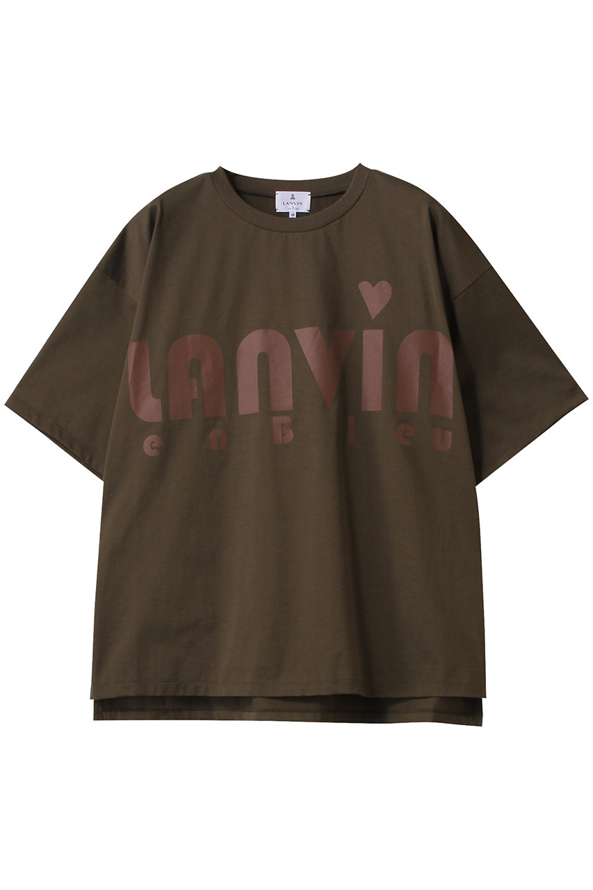 ランバン オン ブルー/LANVIN en BleuのハートロゴプリントＴシャツ(カーキ/3534729)