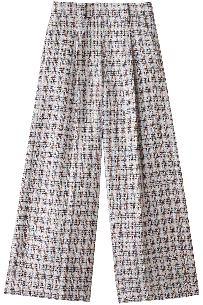 LANVIN en Bleu ツィードタックパンツ (オフ, 38) ランバン オン ブルー ELLE SHOP LANVIN en Bleu ツィードタックパンツ (オフ, 38) ランバン オン ブルー ELLE SHOP