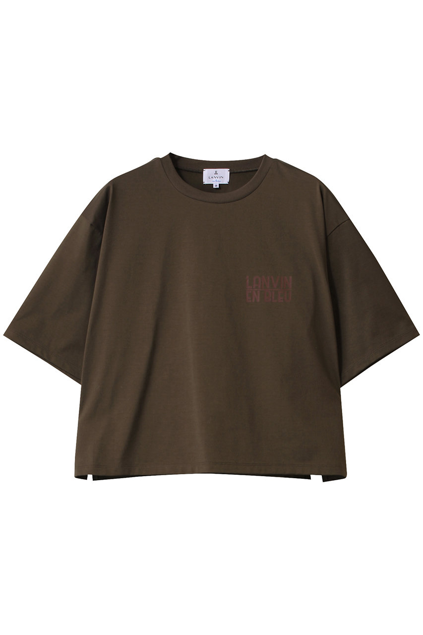 ランバン オン ブルー/LANVIN en BleuのワンポイントロゴＴシャツ(カーキ/3534730)