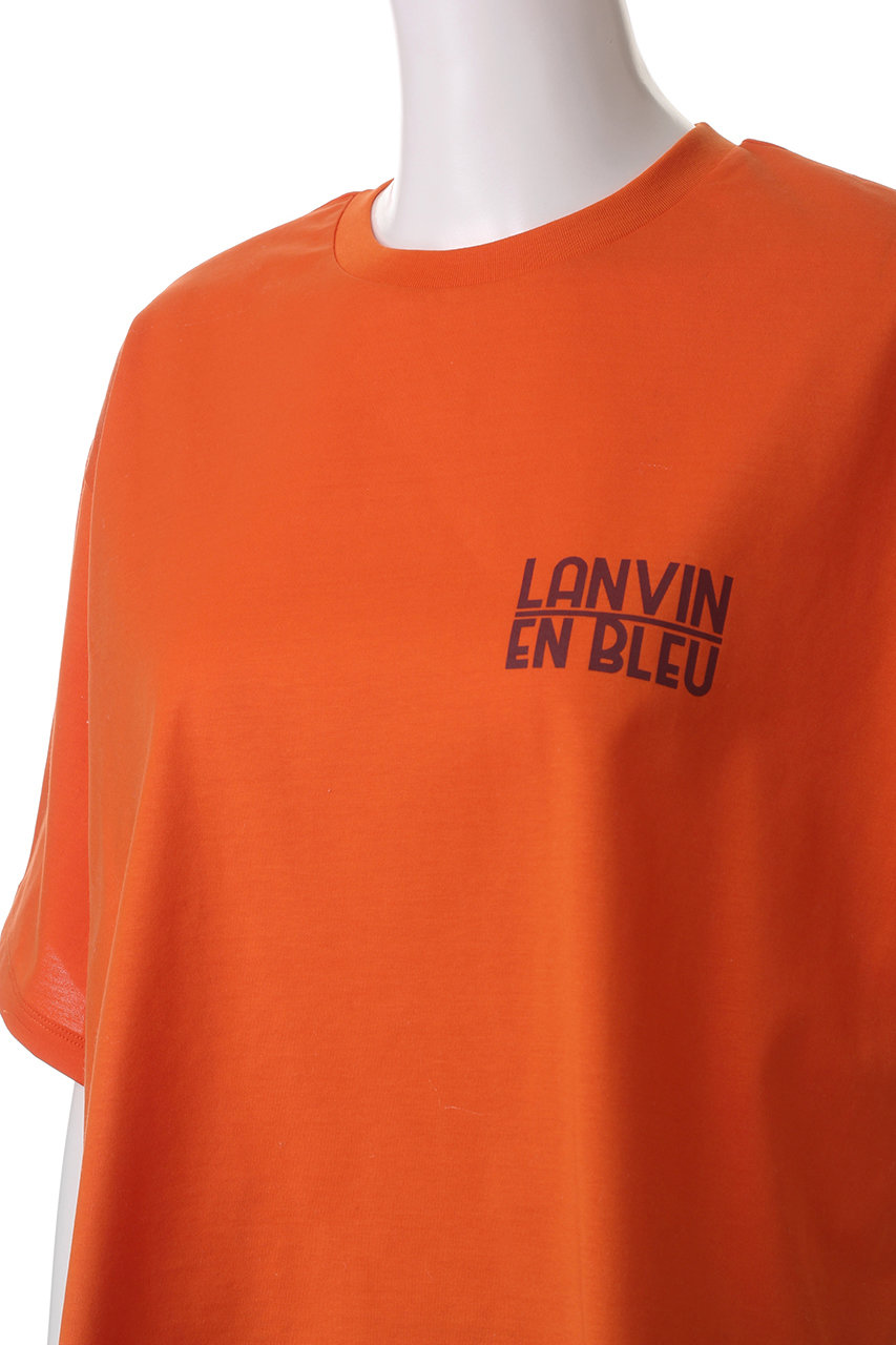 ランバンオンブルー　オーガンジーTシャツ　38 LANVIN en Bleu(ランバン オン ブルー)｜ワンポイントロゴTシャツ