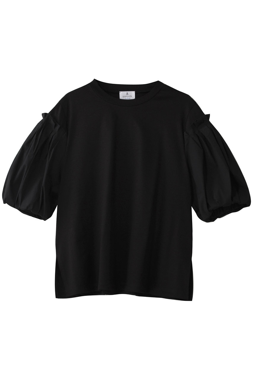 LANVIN en Bleu タックスリーブコンビカットソー (ブラック, 38) ランバン オン ブルー ELLE SHOP LANVIN en Bleu タックスリーブコンビカットソー (ブラック, 38) ランバン オン ブルー ELLE SHOP