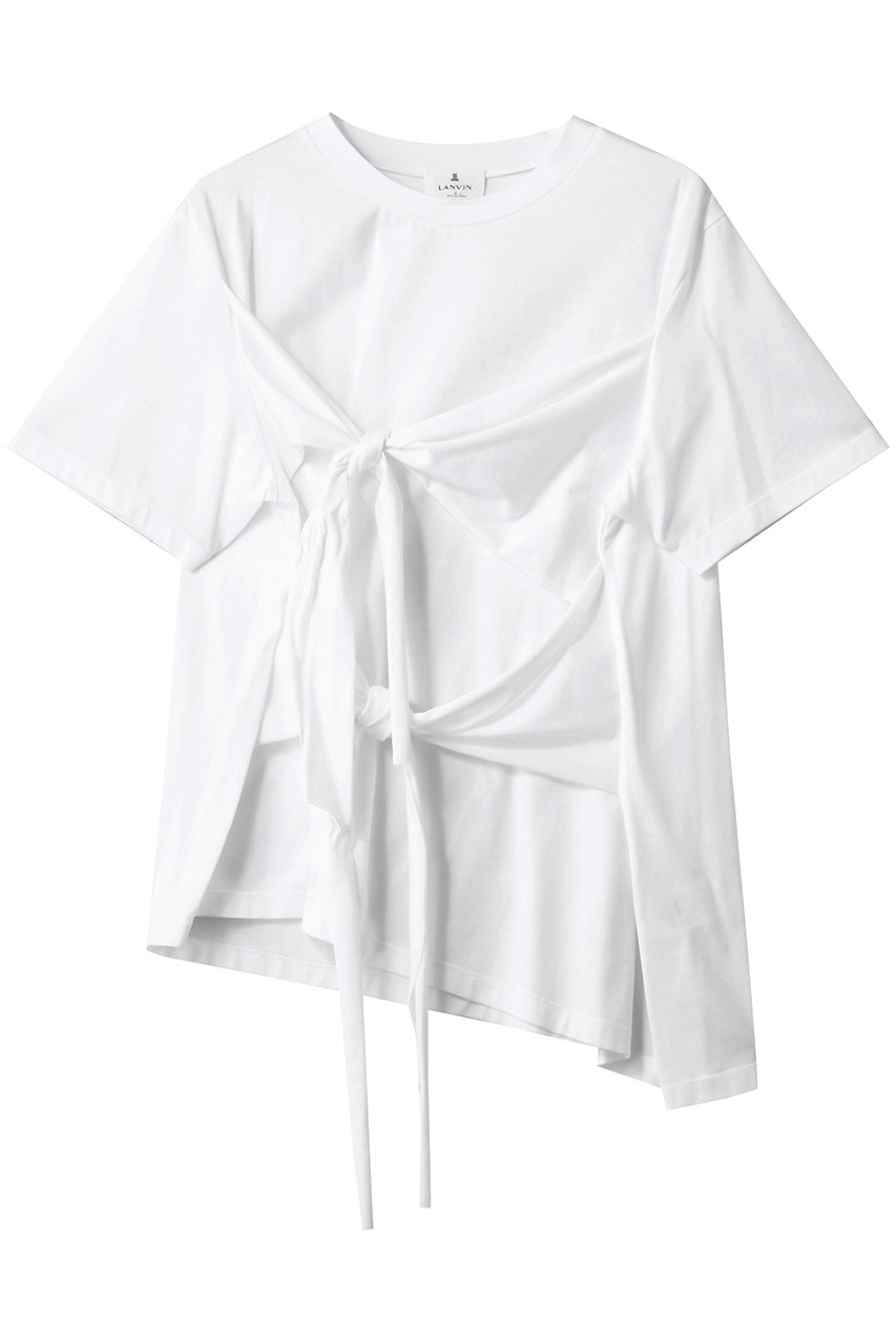 LANVIN en Bleu アシンメノットTシャツ (オフホワイト, 38) ランバン オン ブルー ELLE SHOP LANVIN en Bleu アシンメノットTシャツ (オフホワイト, 38) ランバン オン ブルー ELLE SHOP