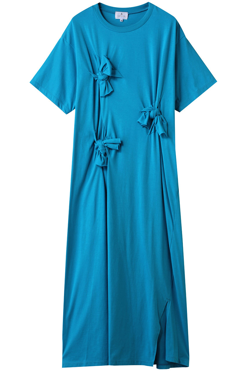 LANVIN en Bleu ノットリボンカットソーワンピース (ブルー, 38) ランバン オン ブルー ELLE SHOP LANVIN en Bleu ノットリボンカットソーワンピース (ブルー, 38) ランバン オン ブルー ELLE SHOP