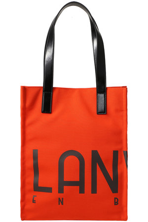 ランバン オン ブルー/LANVIN en Bleuのロゴポリエステルキャンバストートバッグ(120200/120201)