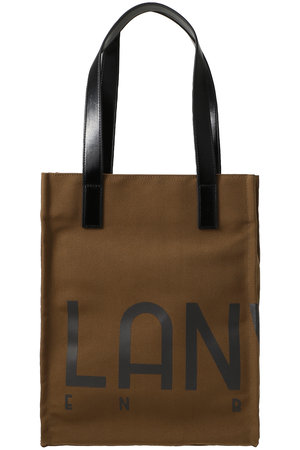 ランバン オン ブルー/LANVIN en Bleuのロゴポリエステルキャンバストートバッグ(120200/120201)