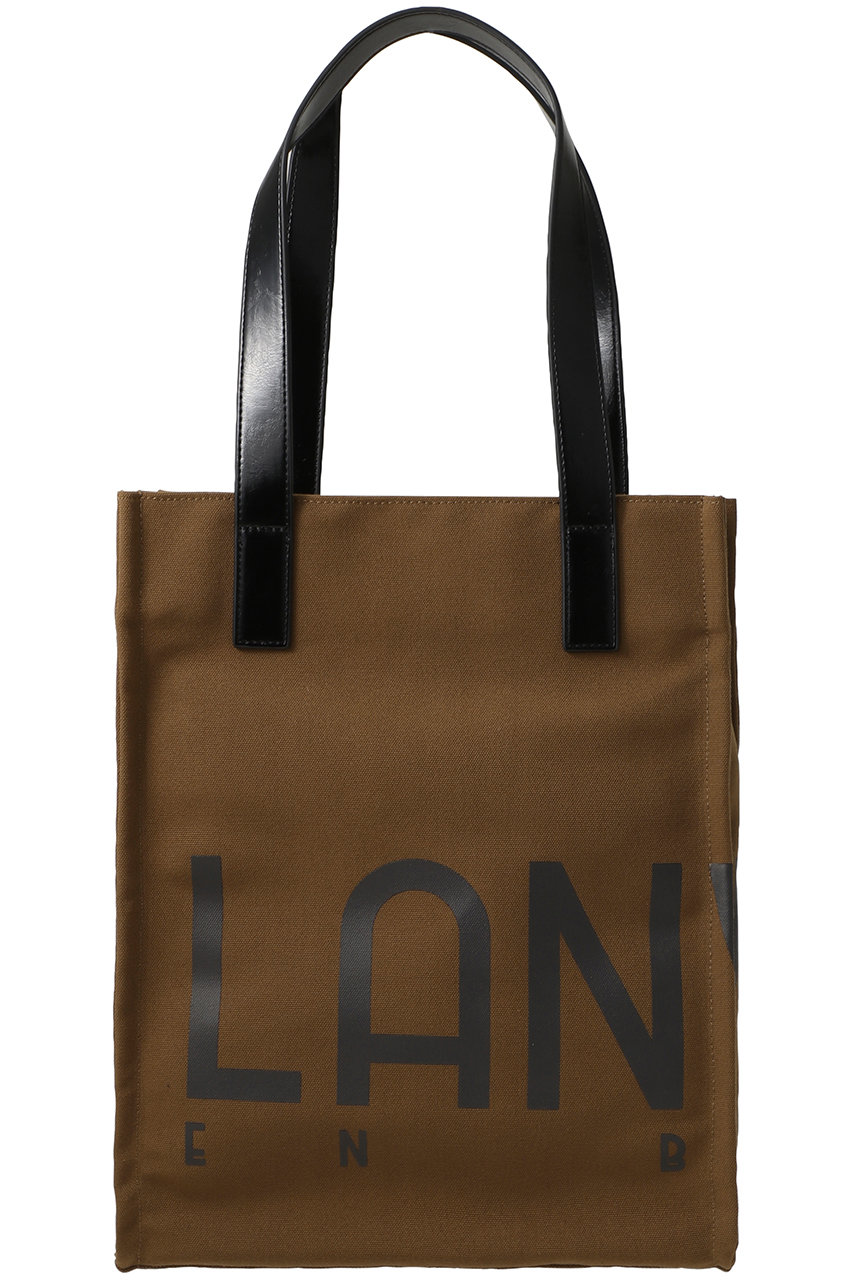 LANVIN en Bleu ロゴポリエステルキャンバストートバッグ (ブラウン, F) ランバン オン ブルー ELLE SHOP LANVIN en Bleu ロゴポリエステルキャンバストートバッグ (ブラウン, F) ランバン オン ブルー ELLE SHOP