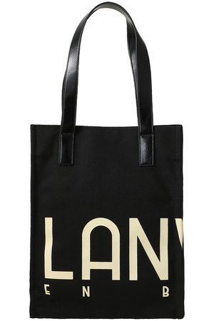 ランバン オン ブルー/LANVIN en Bleuのロゴポリエステルキャンバストートバッグ(120200/120201)