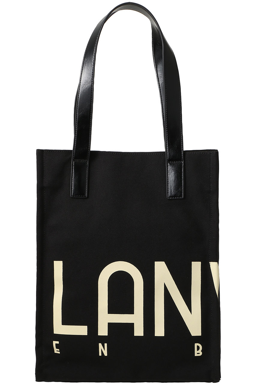 LANVIN en Bleu ロゴポリエステルキャンバストートバッグ (ブラック, F) ランバン オン ブルー ELLE SHOP LANVIN en Bleu ロゴポリエステルキャンバストートバッグ (ブラック, F) ランバン オン ブルー ELLE SHOP