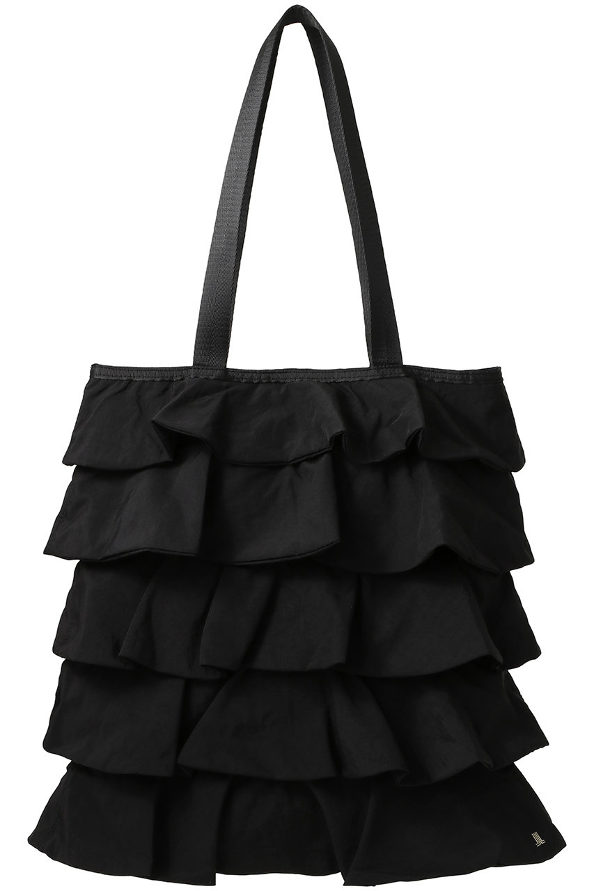 LANVIN en Bleu フリルティアードトートバッグ (ブラック, F) ランバン オン ブルー ELLE SHOP LANVIN en Bleu フリルティアードトートバッグ (ブラック, F) ランバン オン ブルー ELLE SHOP