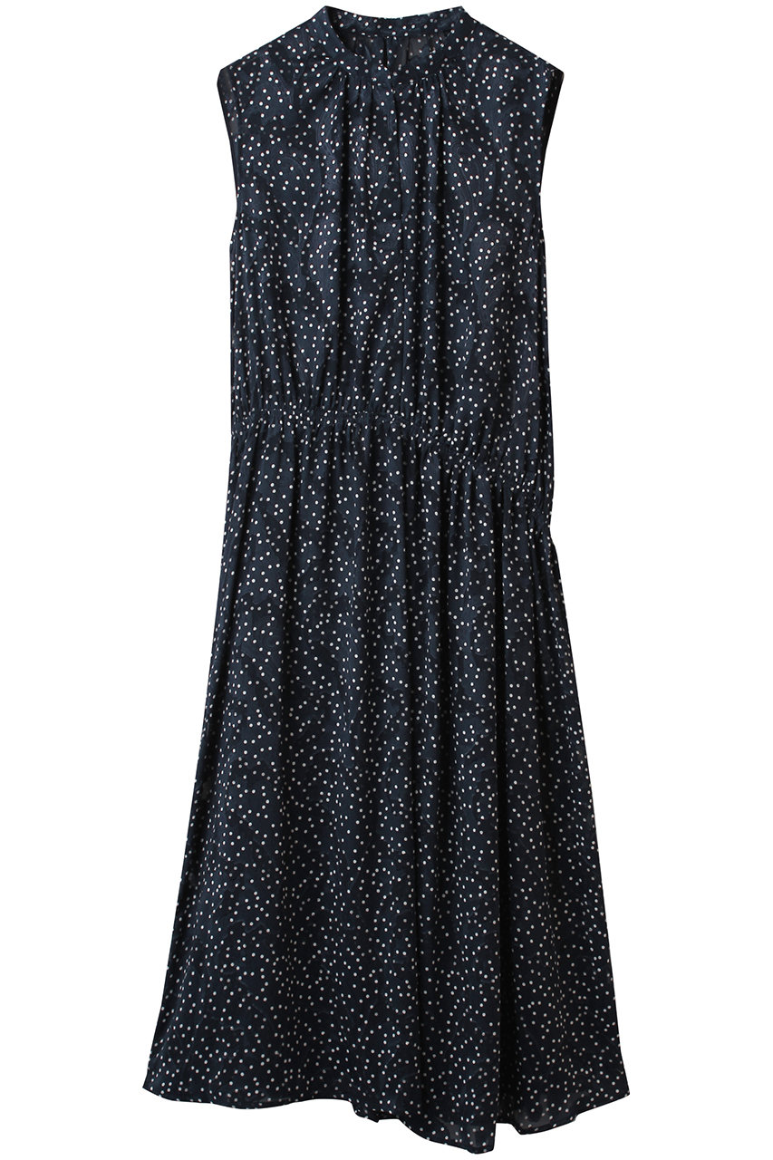 LANVIN en Bleu Brume Dot/Lush Gardenワンピース (ネイビー, 36) ランバン オン ブルー ELLE SHOP LANVIN en Bleu Brume Dot/Lush Gardenワンピース (ネイビー, 36) ランバン オン ブルー ELLE SHOP