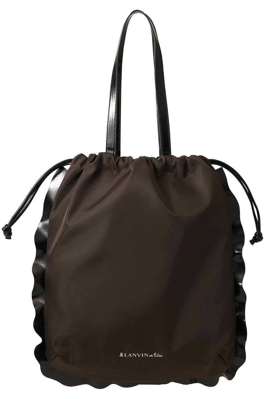 LANVIN en Bleu コンビフリルドロストトートバッグ (ブラウン, F) ランバン オン ブルー ELLE SHOP LANVIN en Bleu コンビフリルドロストトートバッグ (ブラウン, F) ランバン オン ブルー ELLE SHOP