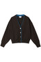 カラーポイントＶネックカーディガン ランバン オン ブルー/LANVIN en Bleu ブラウン