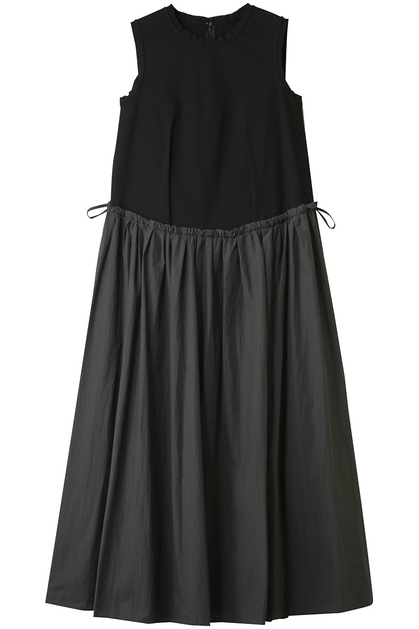 LANVIN en Bleu タフタコンビカットソーワンピース (ブラック, 38) ランバン オン ブルー ELLE SHOP LANVIN en Bleu タフタコンビカットソーワンピース (ブラック, 38) ランバン オン ブルー ELLE SHOP