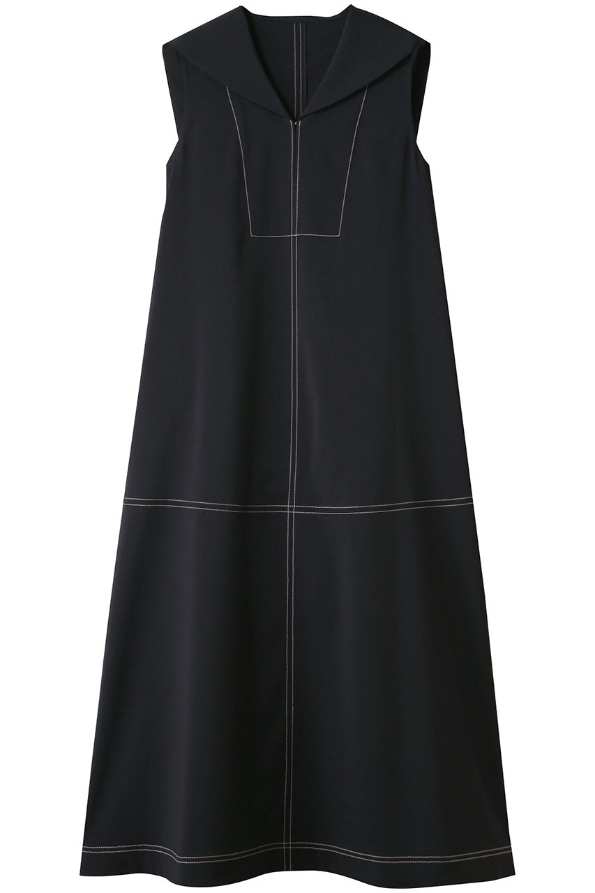 LANVIN en Bleu セーラーカラーフレアワンピース (ネイビー, 38) ランバン オン ブルー ELLE SHOP LANVIN en Bleu セーラーカラーフレアワンピース (ネイビー, 38) ランバン オン ブルー ELLE SHOP