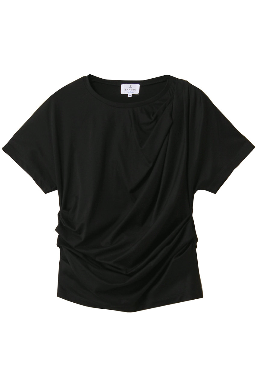 LANVIN en Bleu タックドレープカットソー (ブラック, 38) ランバン オン ブルー ELLE SHOP LANVIN en Bleu タックドレープカットソー (ブラック, 38) ランバン オン ブルー ELLE SHOP