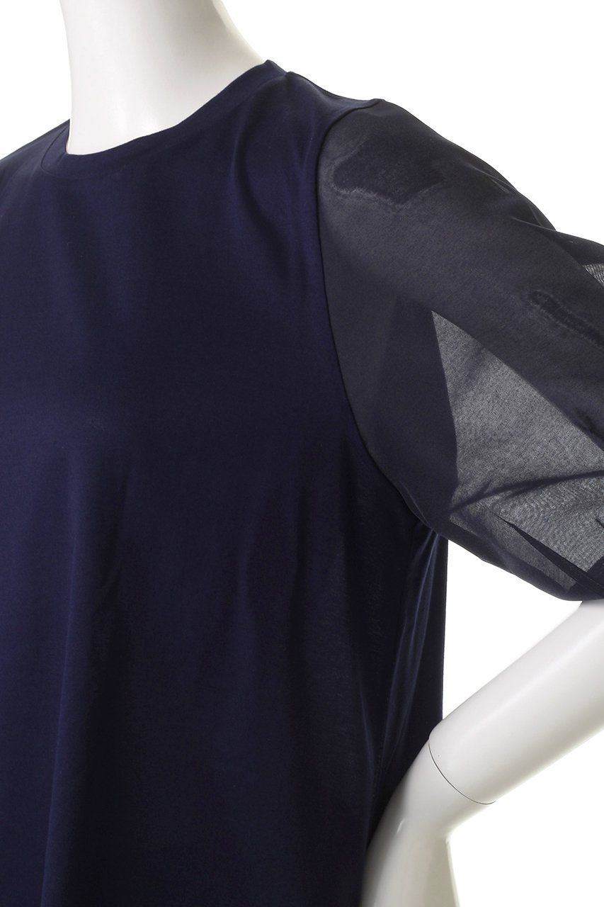 ランバン オン ブルー（LANVIN en Bleu）/シアーコクーンスリーブコンビカットソー LANVIN en Bleu(ランバン オン ブルー)｜シアーコクーンスリーブコンビ