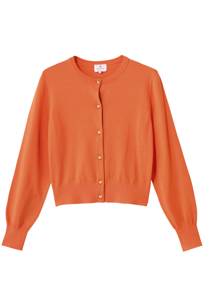 LANVIN en Bleu メタルボタンベーシックカーディガン (オレンジ, 38) ランバン オン ブルー ELLE SHOP LANVIN en Bleu メタルボタンベーシックカーディガン (オレンジ, 38) ランバン オン ブルー ELLE SHOP