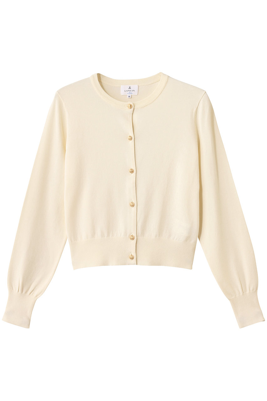LANVIN en Bleu メタルボタンベーシックカーディガン (オフ, 38) ランバン オン ブルー ELLE SHOP LANVIN en Bleu メタルボタンベーシックカーディガン (オフ, 38) ランバン オン ブルー ELLE SHOP