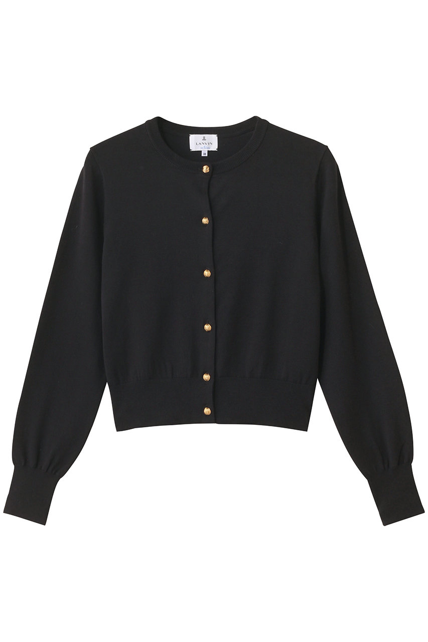 LANVIN en Bleu メタルボタンベーシックカーディガン (ブラック, 38) ランバン オン ブルー ELLE SHOP LANVIN en Bleu メタルボタンベーシックカーディガン (ブラック, 38) ランバン オン ブルー ELLE SHOP