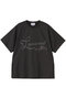 グログランテープロゴ刺しゅうＴシャツ ランバン オン ブルー/LANVIN en Bleu チャコールグレー