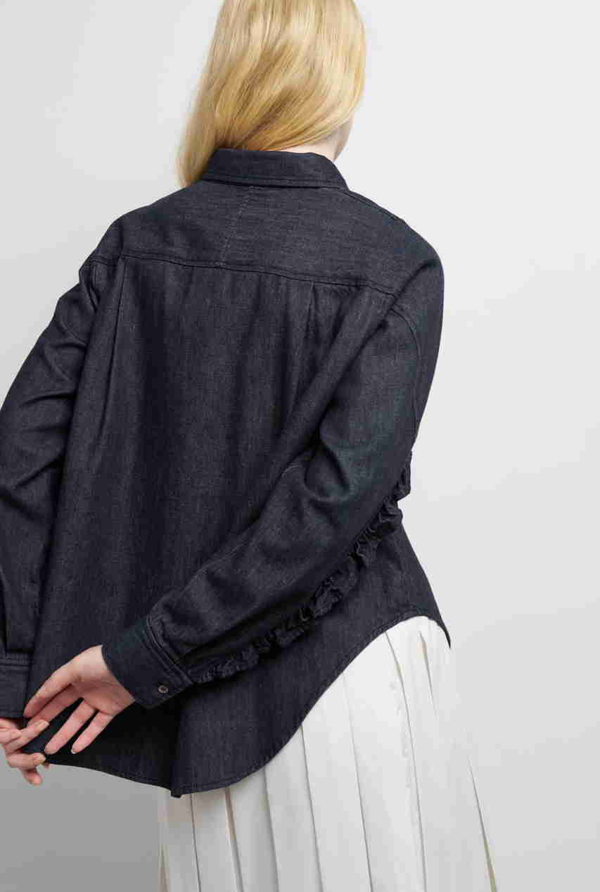 LANVIN en Bleu(ランバン オン ブルー)｜デニムフリルブラウス