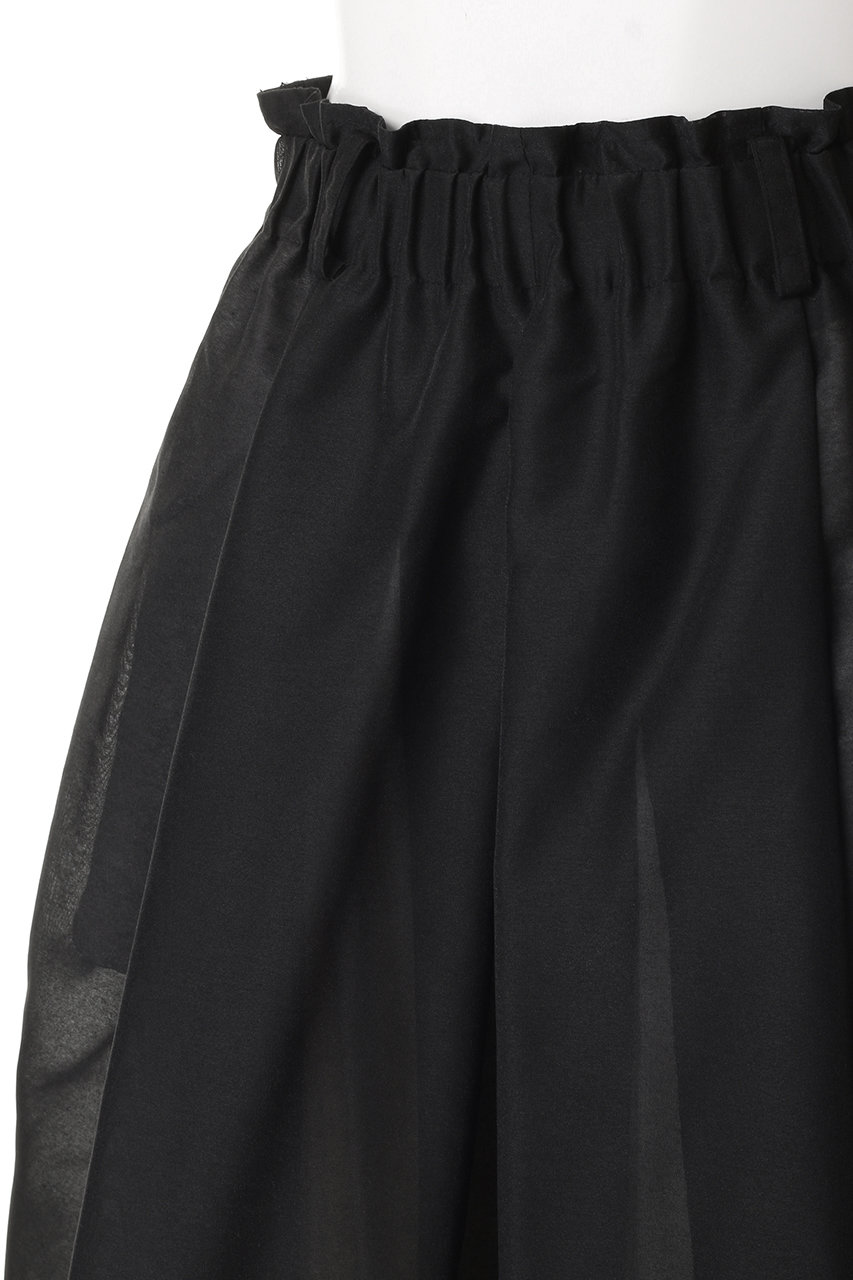 LANVIN　シワにならないボンディングボリュームフレアースカート　ブラック LANVINシワにならないボンディングボリュームフレアースカート