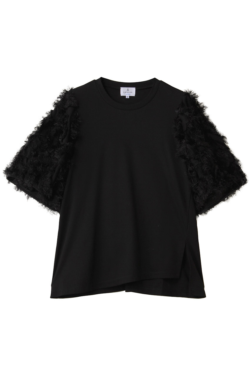 LANVIN en Bleu ロングカットジャガードコンビカットソー (ブラック, 38) ランバン オン ブルー ELLE SHOP LANVIN en Bleu ロングカットジャガードコンビカットソー (ブラック, 38) ランバン オン ブルー ELLE SHOP