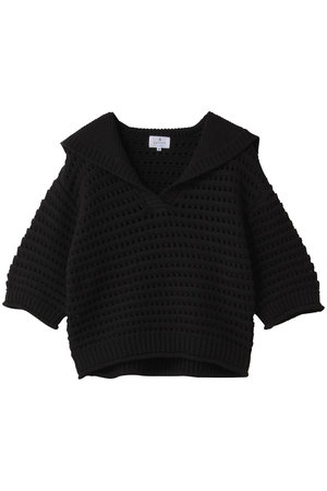 ランバン オン ブルー/LANVIN en Bleuのアイレットセーラーカラーニット(110300/110301)