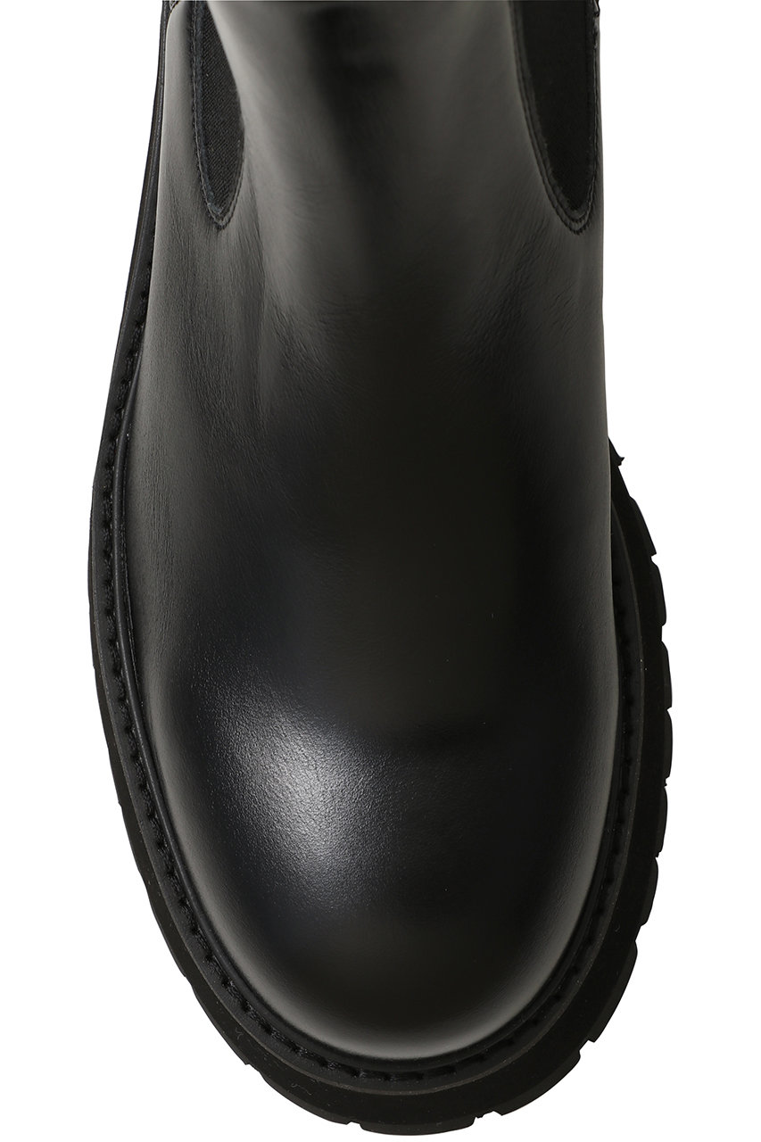 381 【希少/人気】ランバンオンブルー　レザーブーツ 本革　黒　25cm LANVIN en Bleu(ランバン オン ブルー)｜レザーサイドゴアブーツ
