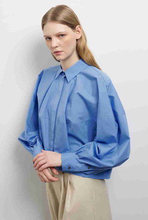 2024-25AW　ランバンオンブルー　クロップドカットソー　ダンボール　ポンチ 2024-25AW ランバンオンブルー クロップドカットソー ダンボール