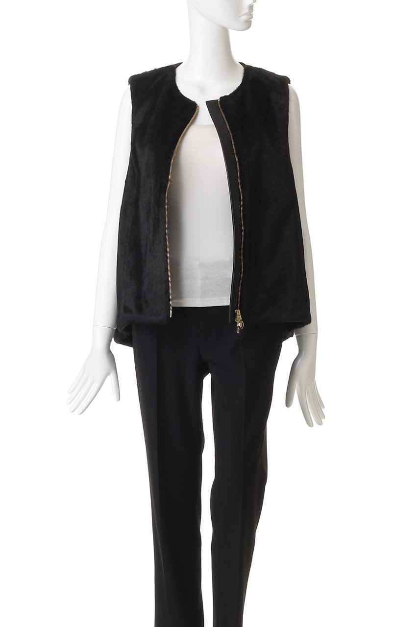 LANVIN en Bleu(ランバン オン ブルー)｜フェイクファーフレアベスト