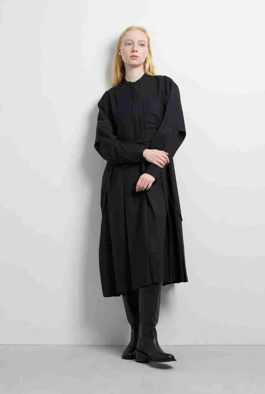 LANVIN en Bleu(ランバン オン ブルー)｜プリーツコンビシャツ